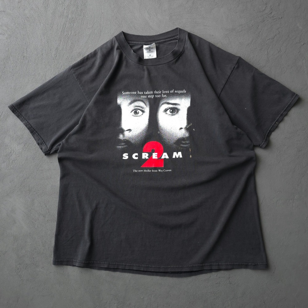 Vintage 90s Gildan Black Scream 2 Jackie Brown T-shirt Size XL Movie Promo